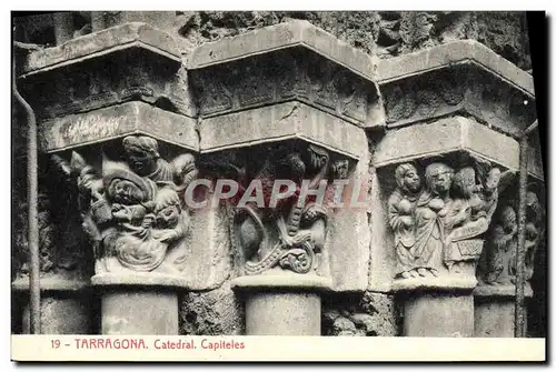 Cartes postales Tarragona Catedral Capiteles