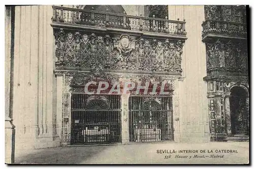 Ansichtskarte AK Sevilla Interior De L a Catedral