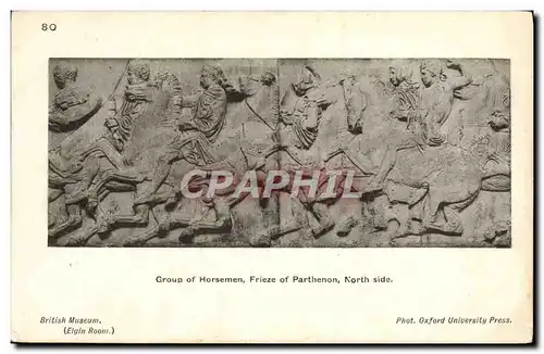 Ansichtskarte AK Group Of Horseman Frieze Of Parthenon North Side British Museum London