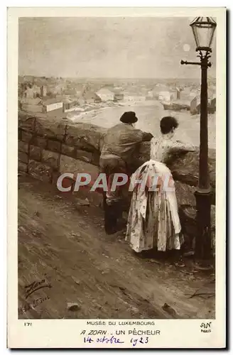 Cartes postales Musee Du Luxembourg A Zorn Un Pecheur Peche