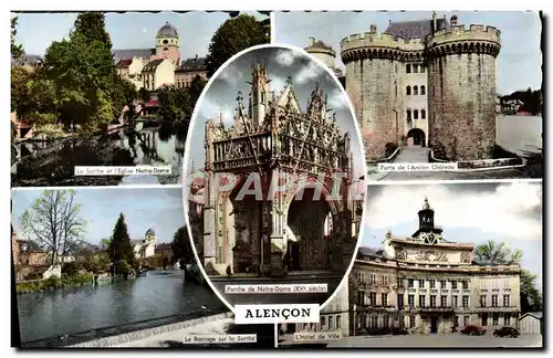 Cartes postales moderne Porche De Notre Dame Alencon La sarthe Porte de l&#39ancien chateau