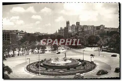 Cartes postales moderne Madrid Panorama De La Plaza De Neptuno y paseo del Prado