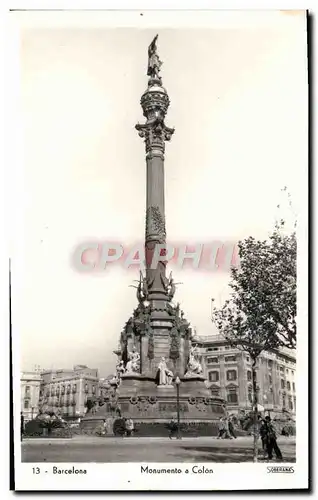 Cartes postales moderne Barcelona Monumento A Colon