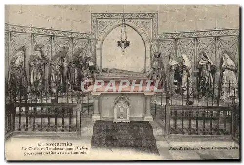Cartes postales Monesties Le Chateau Au Tombeau Dans l'Eglise Provenant Du Chateau De Combela