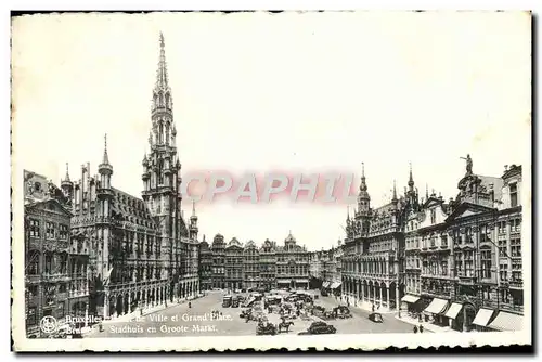 Cartes postales Bruxelles Hotel De Ville Et grand Place