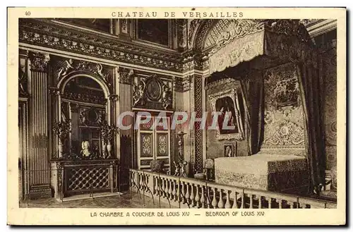 Cartes postales Chateau De Versailles La Chambre A Coucher De Louis XIV