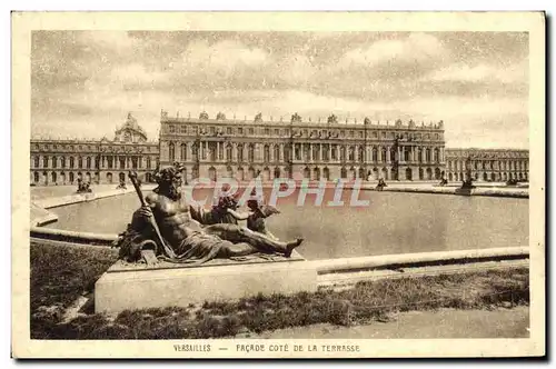 Cartes postales Versailles Facade Cote De La Terrasse