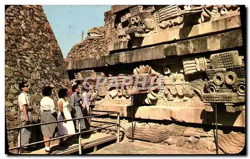 Moderne Karte Templo De Quetzalcoatl San Juan Teotihuacan Mexico