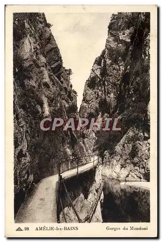 Cartes postales Amelie Les Bains Gorges Du Mondoni