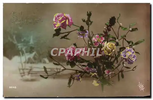 Cartes postales Fantaisie Fleurs