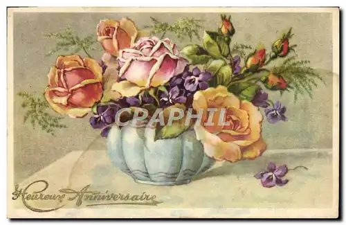 Cartes postales Fantaisie Fleurs