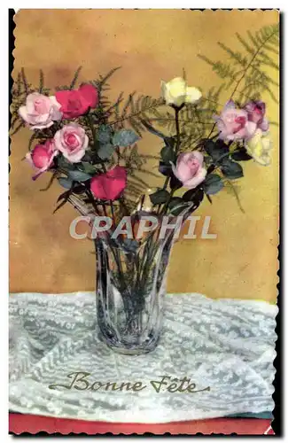 Cartes postales moderne Fantaisie Fleurs Bonne Fete