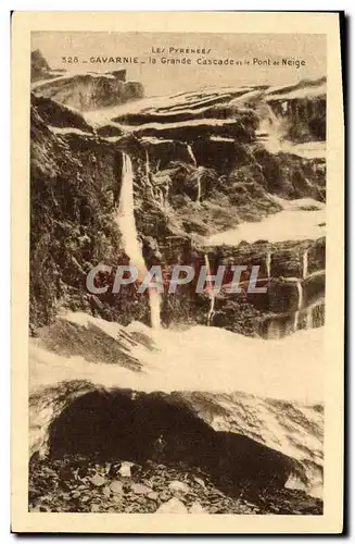 Ansichtskarte AK Le Pyrenee Gavarnie La Grande Cascade Pont De Neige