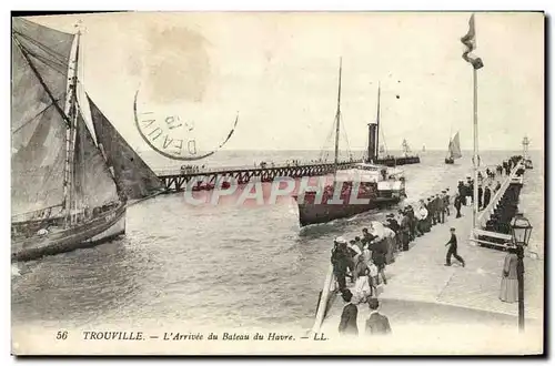 Cartes postales Trouville L'Arrivee Du Bateau Du Havre