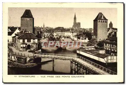 Cartes postales Strasbourg Vue Prise Des Ponts Couverts