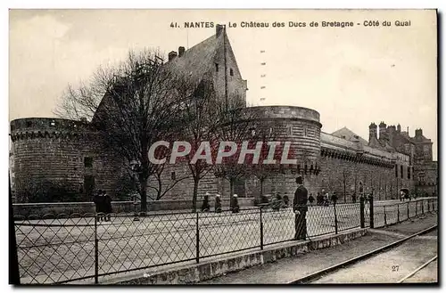 Cartes postales Nantes Le Chateau Des Ducs De Bretagne Cote Du Qual