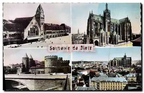 Cartes postales moderne Metz Gare Cathedrale Porte Des Allemands Vue Generale