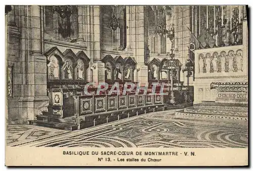 Cartes postales Basilique Du Sacre Coeur De Montmartre Les stalles du choeur Paris