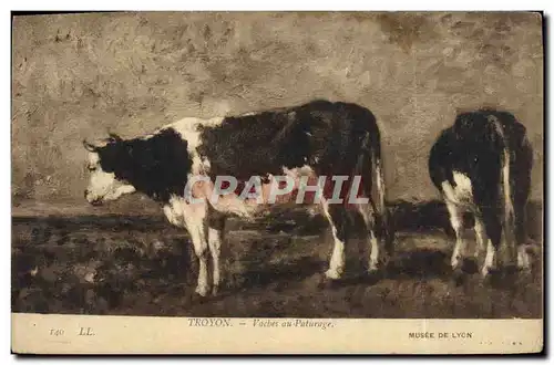 Cartes postales Troyon Vaches au paturage Musee de Lyon