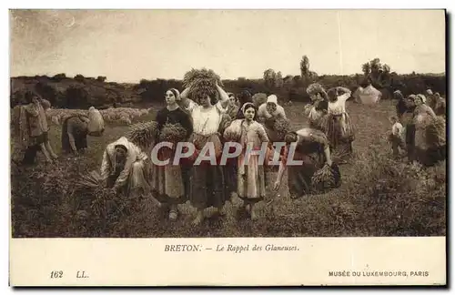 Cartes postales Breton Le Rappel des Glaneuses Musee du Luxembourg Paris