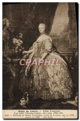 Cartes postales Musee du Louvre Ecole Francaise Van Loo Marie Leczinska reine de France en 1703