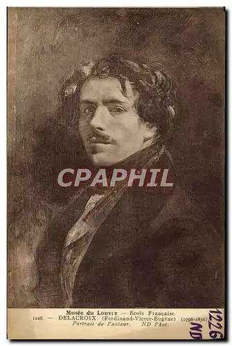 Ansichtskarte AK Musee du Louvre Ecole Francaise Delacroix Portrait de l&#39auteur