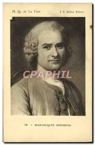 Cartes postales Jean Jacques Rousseau M Q de la Tour