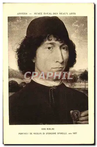 Cartes postales Anvers Musee Royal Des Beaux Arts Hans Memling Nicolas di Sforzore Spinelli 1487