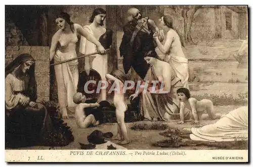 Cartes postales Puvis De Chavannes Pro Patria Ludus Musee d&#39Amiens