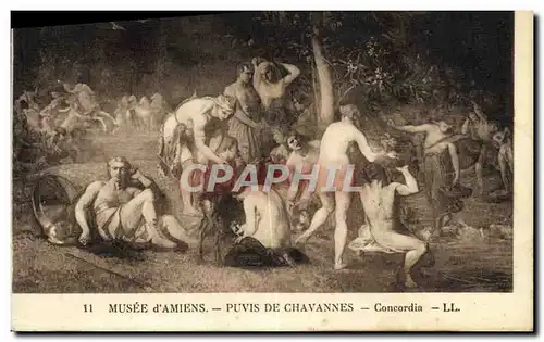 Cartes postales Musee d&#39Amiens Puvis De Chavannes Concordia