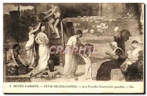 Ansichtskarte AK Musee d&#39Amiens Puvis De Chavannes Ave Picardia Nutrix Cote gauche