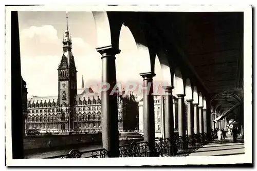 Cartes postales moderne Hamburg Rathaus mit Arkaden