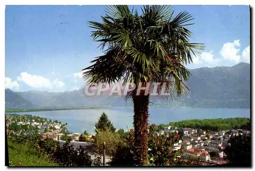 Moderne Karte Locarno Lao Maggiore Panorama