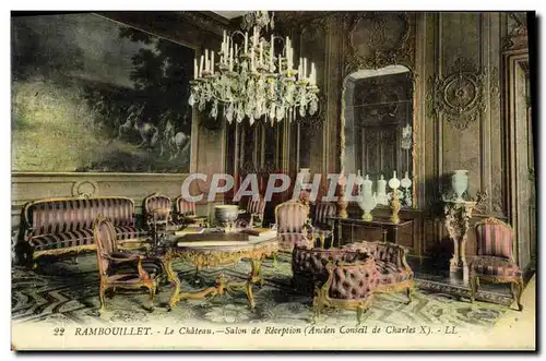 Ansichtskarte AK Rambouillet Le Chateau Salon De Reception Ancien conseil de Charles X