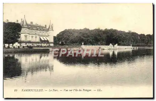 Ansichtskarte AK Rambouillet Le Parc Vue Sur I&#39ile Du Potager