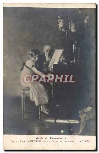 Cartes postales Musee du Luxembourg Muenier La Lecon de clavecin Piano