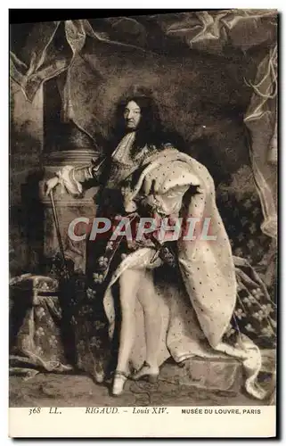 Cartes postales Rigaud Louis XIV Musee Du Louvre Paris