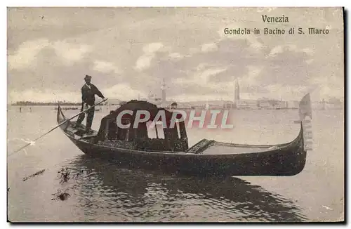 Cartes postales Venezia Gondola in Bacino di S Marco