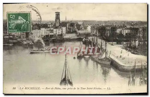 Cartes postales La Rochelle Port Peche Vue Prise de la Tour Saint Nicolas Bateaux