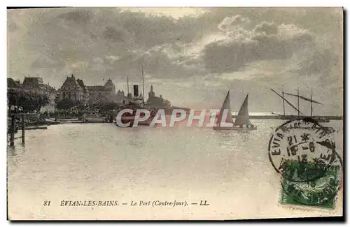 Cartes postales Evian Les Bains Le Port Bateaux