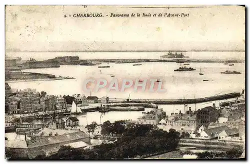 Cartes postales Cherbourg Panorama de la Rade et de l&#39Avant Port