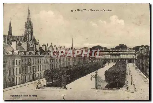 Cartes postales Nancy Place de la Carriere