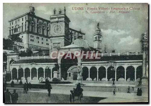 Cartes postales Udine Piazza Vittorio Emanuele e Chiesa S Giovanni