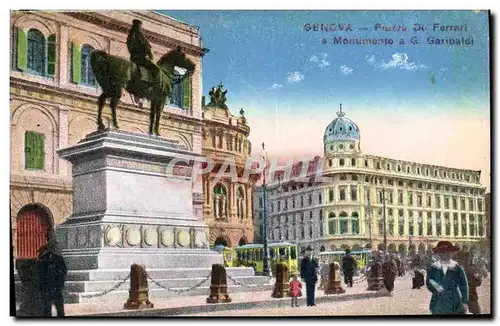 Cartes postales Genova Prazze De Ferrari a Monumento a G Garibaldi