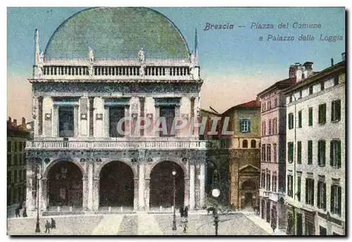 Cartes postales Brescia Piazza del Commune e Palazzo della Loggia