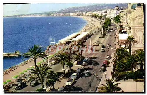 Moderne Karte Nice La Promenade des Anglais et la Baie des Anges