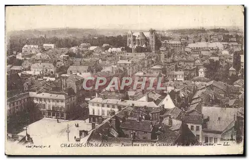 Ansichtskarte AK Chalons Sur Marne Panorama Vers la Cathedrale pres de Notre Dame