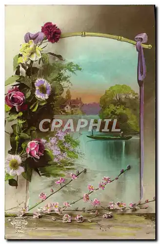 Cartes postales Fantaisie Fleurs