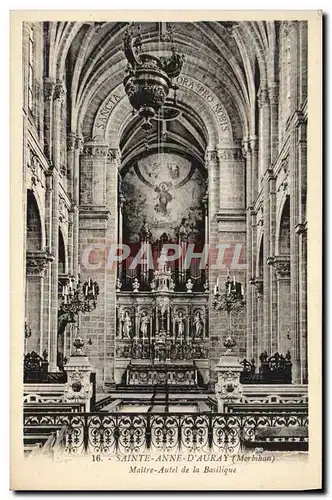 Ansichtskarte AK Saint Anne D&#39Auray Maitre Autel de la Basilique