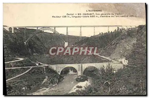 Cartes postales L&#39Auvergne Cantal Garabit Vue Generale Du Viaduc